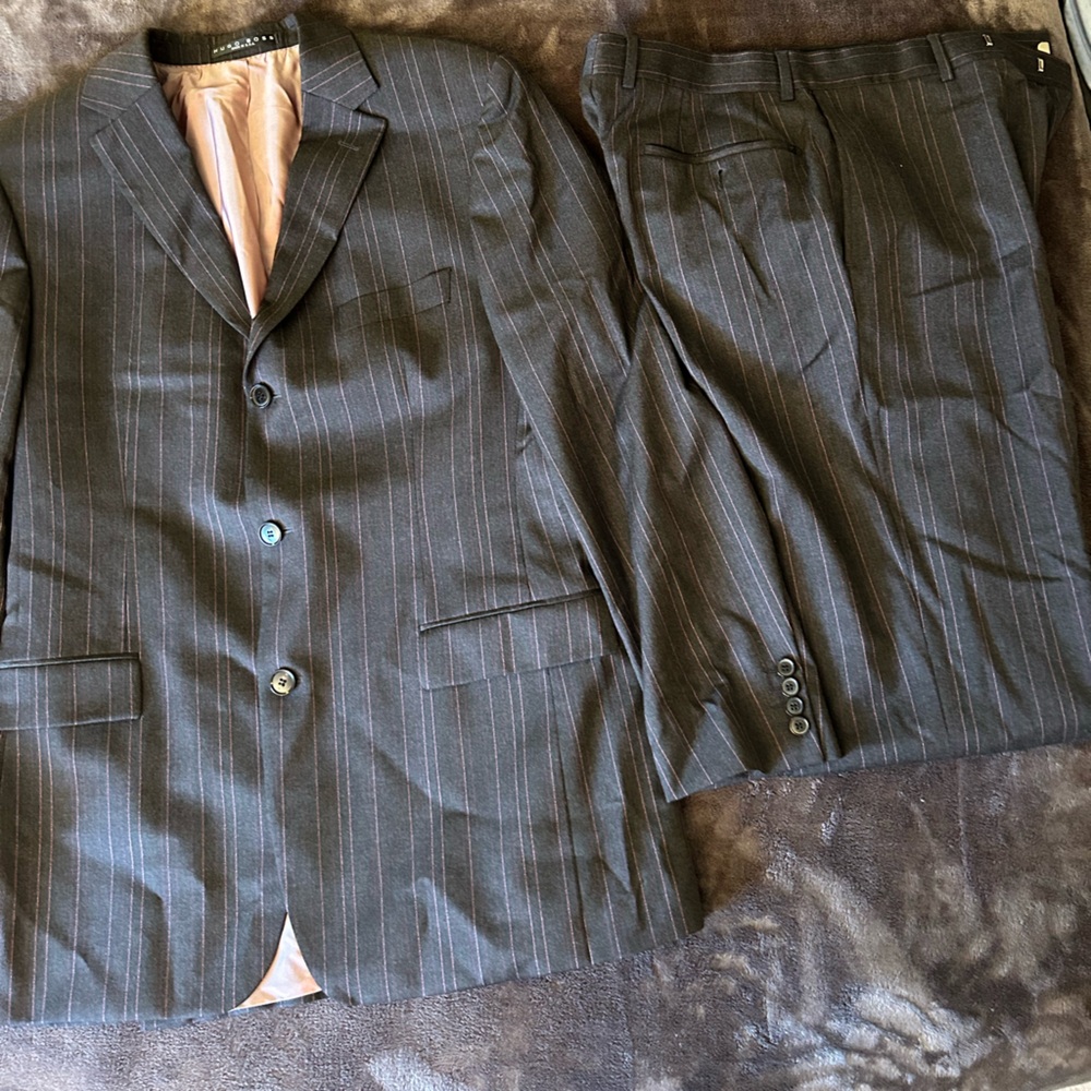 Hugo Boss Black and Pink Suit
